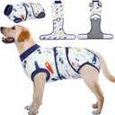 Kuoser Recovery Suit for Dogs Cats After Surgery, Professional Pet Recovery Shirt Dog Abdominal Wounds Bandages, Substitute E-Collar & Cone,Prevent Licking Dog Onesies Pet Surgery Recovery Suit (X-Large (Back:20.1-24.8'', Weight:42-75 LB))