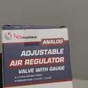 LE LEMATEC Air Compressor Regulator & Flow Control Valve with Pressure Gauge - for Pneumatic Tools, Spray Painting, Tire Inflation, 1/4 NPT, 0-150 PSI