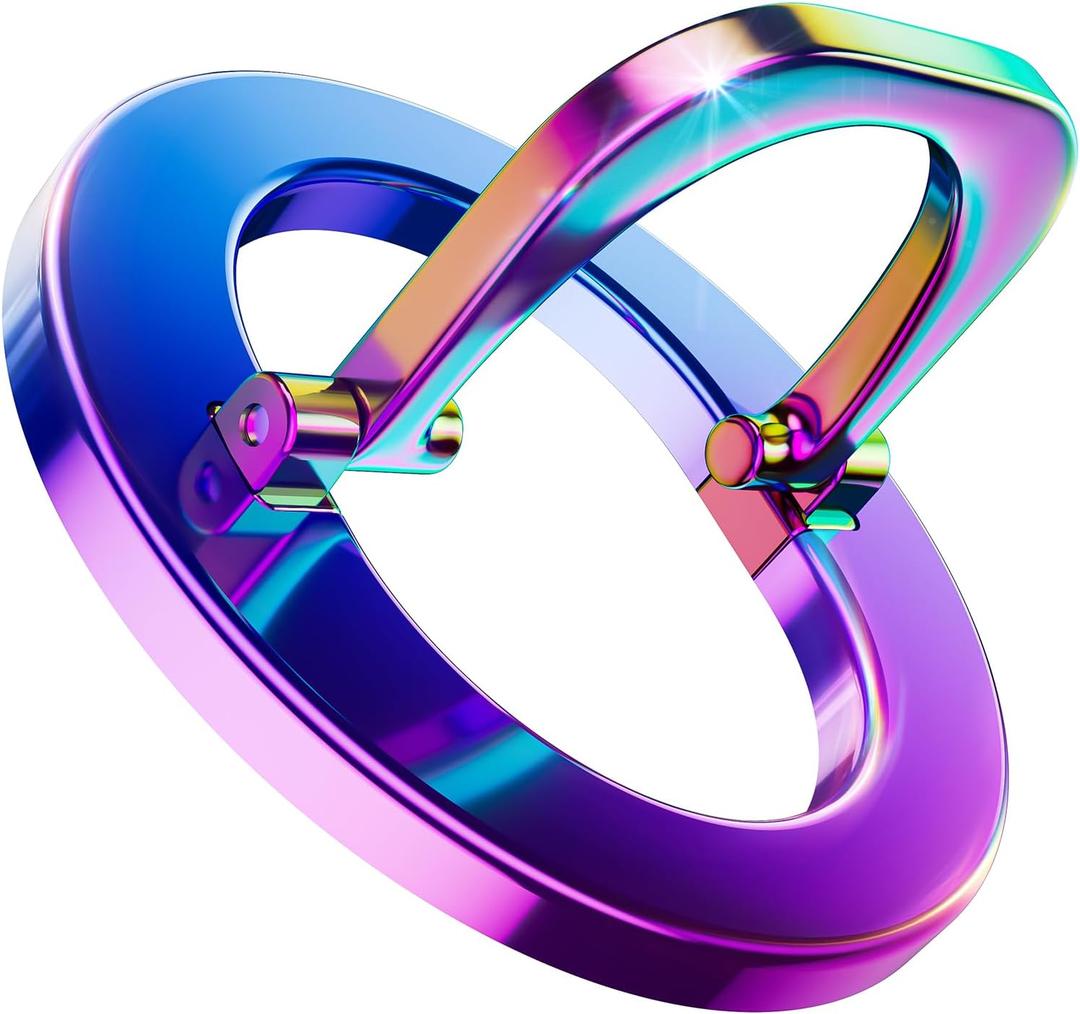 SUPERONE for MagSafe Phone Grip, Stylish Cool Magnetic Ring Holder with Adjustable Stand, Removable MagSafe Accessories Only for iPhone 12/13/14/15/16/17 Series & Fits Magnetic Case - Colorful