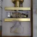 Gold Door Knob Interior, Passage Rectangle Modern Door Knobs, Satin Brass