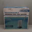 Rechargeable Pool Leaf Vacuum with Telescopic Pole, 83GPM Powerful Suction Cordless Pool Skimmer for Inground & Above Ground Pools with 6.6Gal Leaf Catcher Bag for Heavy Debris Areas (Blue)