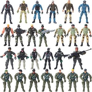 Tuanse 26 Pcs SWAT Team and Military Action Figures Playset with Weapons, Army Toys for Kids Boys Girls