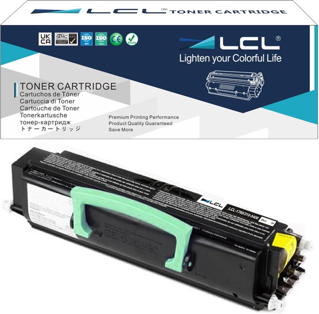 LCL Compatible Toner Cartridge Replacement for Dell 1700 310-5400 310-5402 310-7039 310-7022 310-5399 310-7023 310-7025 310-5401 310-7038 310-7020 310-7040 6000 Pages 1700N 1710N 1710 (1-Pack Black)