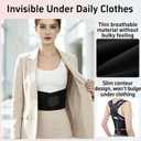 Posture Corrector for Women and Men Back Brace Upper Back Support Adjustable Breathable Shoulder Straightener (Black, Large) (Black, L)