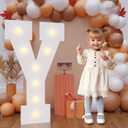 Bugame Marquee Letters - Large Light Up Letters for Birthday, Wedding, Baby Shower & Party Decor - 3 Feet Tall - Warm Light - Y