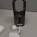 Desk Fan Bladeless, 11.8 Inch Office Fan Small, Quiet, 3 Speed Adjustment, Touch Control, Easy to Clean, Desk Fans Small Quiet, Ideal for Office, Living Room, Bedroom (Gray/Dark Red)