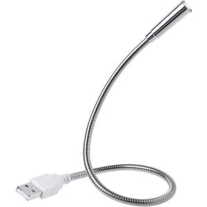 Junfamilee Silver USB Flexible Light Gooseneck Led Glowing Lamp Laptop Computers Studying for Office Working Writing Reading Accessories Desk Lamps Office Adjustable Led, Desk Lamps, Lamps and Shades