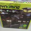 Dynaming 6 Pack Solar Post Cap Lights Outdoor, Fence Post Solar Lights Fit for 4x4 5x5 6x6 Vinyl/Wooden Posts, High Brightness Warm White SMD LED Lighting Decor for Garden Deck Patio (Black)