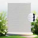 JINHENRUN Cordless Honeycomb Shades, 100% Blackout Honeycomb Shades, Cellular Shade, Suitable for Windows, Offices, and Sliding Glass Doors (WGW100, 33" W x 64" H)