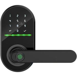 Smart Door Handle with Keypad, Fingerprint Door Lock, Keyless Entry for Front Door, Smart Door Lock with App Remote Control, Auto Lock, Easy Installation