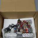 Animated Collection Figurines Musical Christmas Snowman, Santa Claus Village Houses Lighted Christmas Collection Figurines for Home Tabletop Decorations Ornaments Gifts