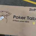 ZivPlay Poker Table Foldable Texas Holdem Poker Table Portable with Folding Legs for Card Game and Casino Gambling 8 Player Octagon, 48 inches