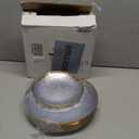 Rubtlamp 60Pcs Clear Plastic Plates,Clear Disposable Plates With Gold Rim,Heavy-duty Gold Plates,Hammered Party Plates Include 30Clear Dessert-Platos,30Dinner-Platos for Wedding, Party