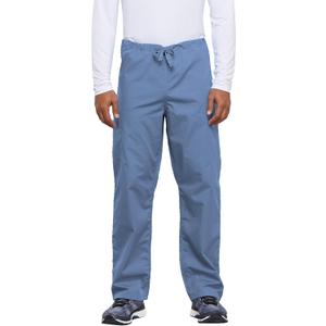 Cherokee Unisex Scrub Pants for Men & Women Drawstring Cargo Medical Uniform Straight Leg Nursing Scrub Bottoms - 4100, XS, Ciel