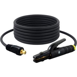 SA - 200 Amp Welding Electrode Holder Lead Assembly - Dinse 35-70 Connector - #2 AWG 100% Copper Cable (15 FEET)