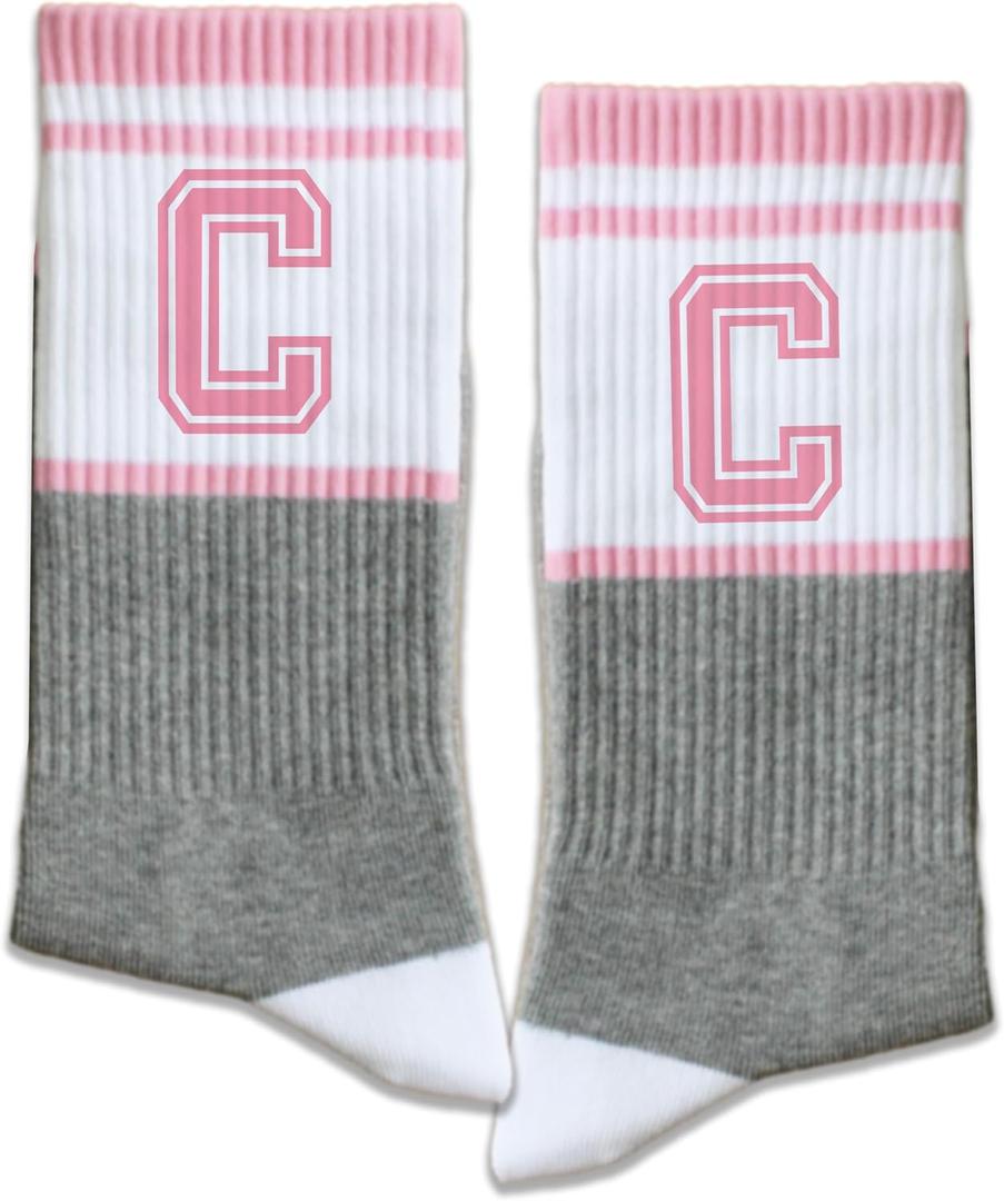 FujLoy Letter Socks For Men Women Teens.Gift For Family & Friends Birthday, Graduation & Back To School.(02)