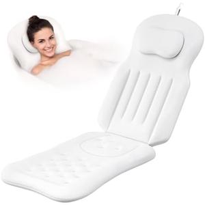 YSJILIDE Full Body Bath Pillow for Bathtub, Spa Bath Pillows for Tub Neck Head Neck Shoulder and Back Support, with Non-Slip Suction Cups/4D Air Mesh
