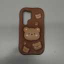 Kawaii 3D Teddy Bear Pop-Up Stand and Grip Phone Case for Samsung Galaxy S25 Ultra, Cute Cartoon Animal Phone Cover for Girls, Boys, Kids, Teens, and Womens