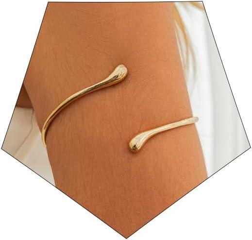 CJIAYUJEW Minimalist Arm Cuff for Women Gold Arm Cuff Upper Arm Layered Arm Bracelet Stackable Arm Bangle Jewelry for Women Men