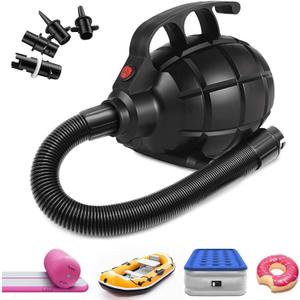 Electric Air Pump for Inflatable Tumbling Track Mat with 4 Nozzles, AC 110-120V Quick-Fill Inflator, Air Pump for Gymnastics/Flooring/Tumbling/Yoga/Taekwondo/Exercise Gym Fitness Mat