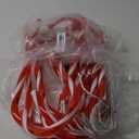 Christmas Candy Cane Lights 12Pcs Christmas Pathway Lights with 72 Count Incandescent Clear Lights, Connectable 12 Inch Pathway Makers Lights for Indoor Outdoor Walkway Patio Yard Lawn Decorations (Red)