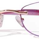Rimless Bifocal Reading Glasses for Women Frameless Blue Light Blocking Bifocal Clear Top Readers With Tinted Edge 1.0