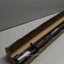 Matte Black Double Curtain Rods 36-72" (3-6ft), Decorative Window Double Rod with Cap Finials, Adjustable, Aluminum, High-Temperature Curing Coating