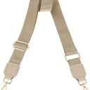 uxcell Wide Shoulder Strap, 3.8cm Adjustable Purse Strap Replacement Crossbody Strap for Shoulder Bag Handbag, Khaki, Gold Square Mouth Buckle, 3.8cm / 1.5