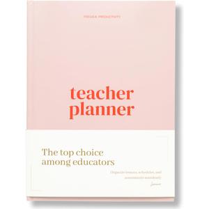Lamare Teacher Planner 2025-2026 Academic Year  Undated Planner & Lesson Planner Book for Teachers with Class Schedule, Student Info & Weekly Planning (Pink)