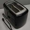 Toastmaster 2-Slice Toaster - Black with Stainless Steel - Kitchen Essential for Sandwich Bread & Breakfast Toast - Toaster with Wide Slots, High Rise Toast Lift & Cool-Touch Exterior
