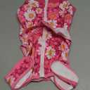 Nasjac Dog Surgery Recovery Suit - Zipper on Recovery Shirt for Female Dogs, Abdominal Wounds Cone E-Collar Alternative Onesie, Prevent Licking Dog Surgical Suit After Spayed (FU, L)