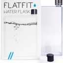 FLATFIT Water Flask - Leak-Proof Slim Water Bottle - Large Capacity, Flat Design Fits In Purses & Backpacks - BPA Free Travel Bottle - 25oz.
