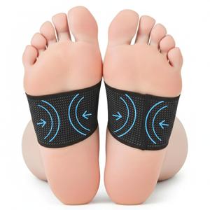 Compression Arch Support - 2 Pain Relief Foot Care Brace Sleeves for Plantar Fasciitis, Heel Spurs - Wide & Narrow Feet - Flat Feet & Fallen Arches, High Arch - One Size - 1 Pair Black - SPPORT Support & Confort
