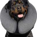 MIDOG Inflatable Dog Neck Donut Collar Alternative After Surgery, Soft Protective Recovery Cone for Small Medium Large Dogs and Cats Puppies - Alternative E Collar (Gray, XL)