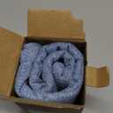 UGASA Outdoor Throw Pillow Covers Pack of 2 Plaid Texture Waterproof Farmhouse Linen Decorative Square Cushion Pillows Covers for Patio Porch Outside Yard Garden Bench 18x18 Inch, Light Blue