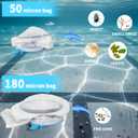 55 High-Power Cordless Pool Vacuum Cleaner for Inground & Above Ground Pools | MAX 75-Min Runtime, XL 24 GPM Suction for Heavy Debris | Includes 2 Extra Large (10L) Filter Bags