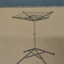 JS HANGER Indoor and Outdoor Portable Clothes Drying Rack with 4 Rotatable Arms for Hangers, 4 Legs, Collapsible Umbrella Laundry Air Dryer with 65 ft. of Hanging Space - Silver