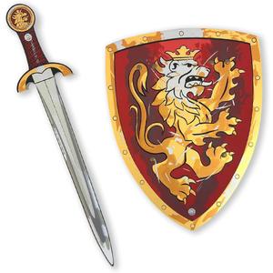 Liontouch - Noble Knight Toy Sword & Shield for Boys, Red - Age 3-8 Years | Medieval Set in Durable & Safe Foam | Weapons & Battle Accessories for Pretend Play, Dress Up & Knight Costumes for Kids