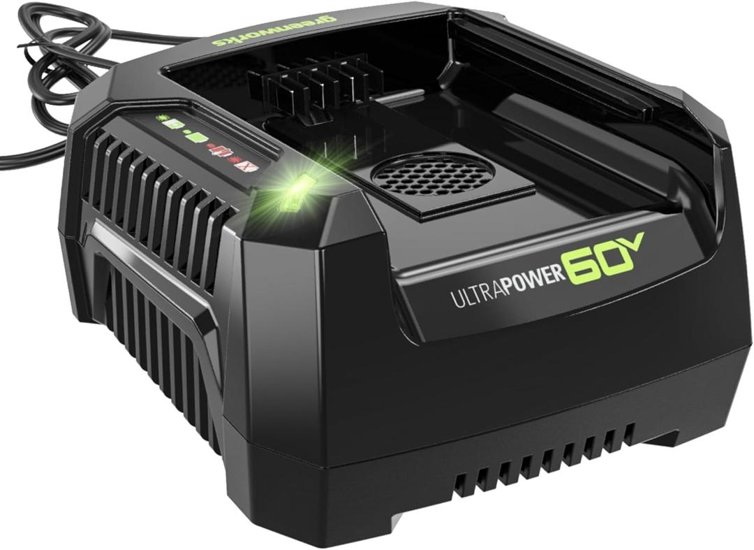 Greenworks Pro 60V Ultra Power 6A Rapid Charger - Works with All Greenworks Batteries
