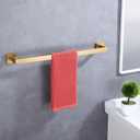 LANC 24-Inche Bath Towel Bar Brushed Gold 60CM Towel Rack Bathroom Towel Hanger Square Shower Towel Rail Towel Rod Contemporary Style Lavatory Towel Holder Wall Mounted,A8804BG-6P1