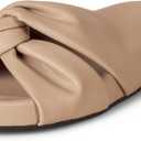 Amazon Essentials Women's Twist Slide Sandal (6, Beige)