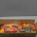 Artificial Fall Hanging Flowers for Outdoors, 2Pcs Faux Silk Fake Morning Glory Mums for Autumn, UV Resistant Realistic Plants for Home Garden Porch Patio Balcony Planter Yard (2Pcs Fall 2 Colors)