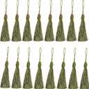 20pcs 5.5Inch Craft Tassels Handmade Polyester Filament Embellishments for Keychain Earring Jewelry Making, Souvenir, Graduation,Clothing Sewing,Gift Tag DIY Craft Projects. (Military Green 1)