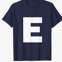 Letter E Capital Alphabet Monogram Initial T-Shirt LARGE