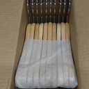 Nature Smile Kids Baby Children Toddler Wooden Shirt Coat Hangers with Notches and Anti-Rust Chrome Hook Pack of 20 (Natural)