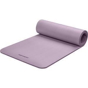 Retrospec Solana Yoga Mat 1/2" Thick w/Nylon Strap for Men & Women - Non Slip Exercise Mat for Yoga, Pilates, Stretching, Floor & Fitness Workouts (Violet Haze)