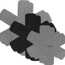 T-fal Premium Pot, Pan Cookware Protectors (6-Pack) for Stacking & Kitchen Organization, 14", 16" 18" Black and Gray