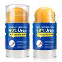 3 x 60% Urea Foot Cream Stick + 2% Salicylic Acid | Intensive Repair for Cracked Heels & Calluses, Deep Moisturizing Foot Balm, Exfoliating, Fast-Absorbing