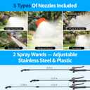 Battery Powered Backpack Sprayer 4 Gallon, 21V 2.6Ah Electric Weed Pump Sprayer with 6 Nozzles, Telescopic Wand (Stainless Steel + Plastic) for Garden Weed Lawn Yard Clean, Charger Included