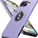 JAME for Google Pixel 9a Case, Dual Layer Military Grade Protection, Shockproof Cover with Metal Ring Holder Stand Kickstand, Slim Fit Protective Phone Case for Google Pixel 9A, Purple